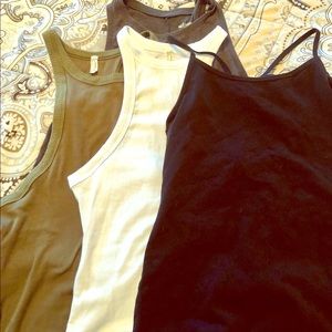 Free People, Express, and Mossino tank tops
